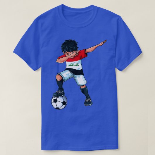 Dabbing Soccer Boy Iraq - Iraqi Football Gift for  Tシャツ (デザイン正面)
