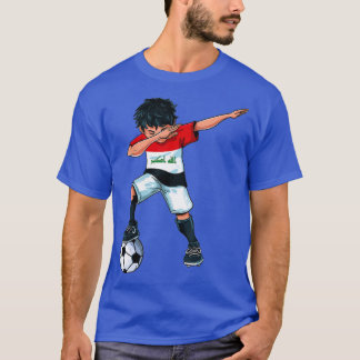 Dabbing Soccer Boy Iraq - Iraqi Football Gift for  Tシャツ