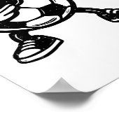 Dabbing Soccer Ll Funny Sport Player Dab Dance Foo ポスター (角)