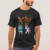 Dabbing Squad turkey unicorn dinosaur thanksgiving Tシャツ (正面)