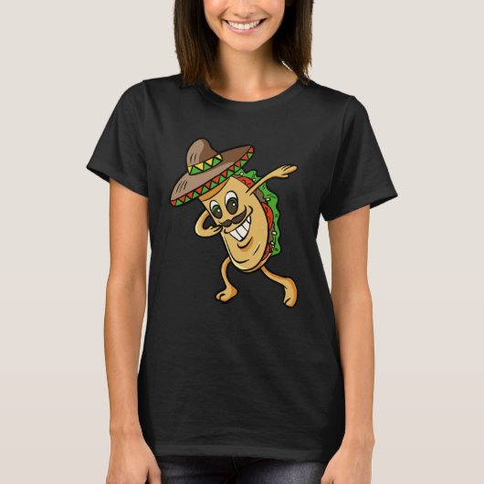 Dabbing Taco CinCo de Mayo Mexican Food  Boys Men  Tシャツ (正面)