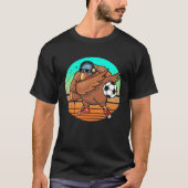 Dabbing Turkey Soccer Player  Thanksgiving Day Fea Tシャツ (正面)