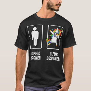 Dabbing UnicornグラフィックデザイナーUI UXデザイナーIl Tシャツ
