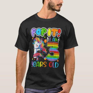 Dabbing Unicornポップ・アートの私は3歳のFidget 3Rd Tシャツ