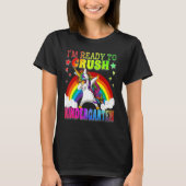 Dabbing Unicorn幼稚園Scをつぶす準備ができている Tシャツ (正面)