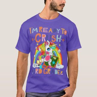 Dabbing Unicorn私は3年生バックをクラッシュする準備ができている Tシャツ