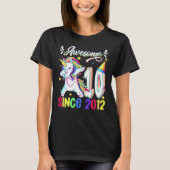 Dabbing Unicorn 10th Birthday Awesome 2012 10 Year Tシャツ (正面)