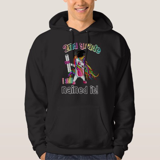 Dabbing Unicorn 2年生Iはまだ卒業式に釘付け パーカ (正面)