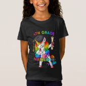 Dabbing Unicorn 4年生It卒業 Tシャツ (正面)