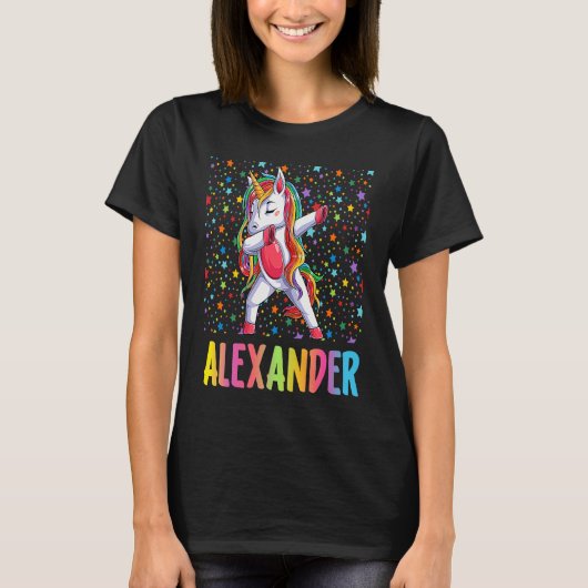 Dabbing Unicorn Alexander Tシャツ (正面)