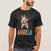 Dabbing Unicorn Angela Tシャツ (正面)
