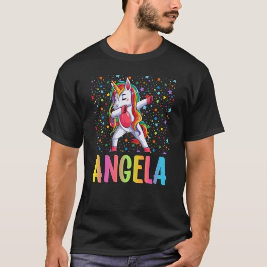 Dabbing Unicorn Angela Tシャツ (正面)