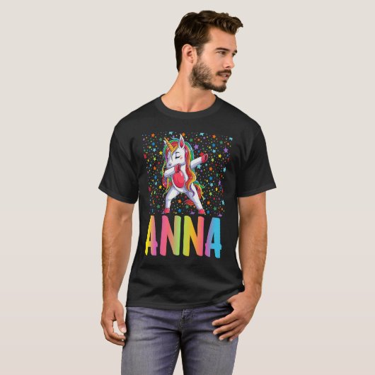 Dabbing Unicorn Anna Tシャツ (正面フル)