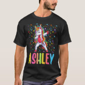 Dabbing Unicorn Ashley Tシャツ (正面)