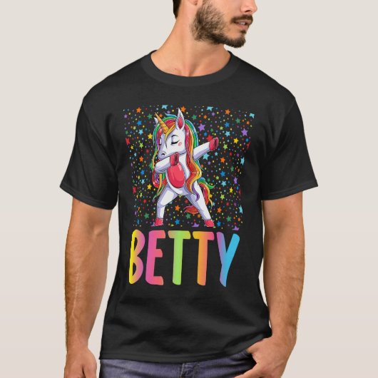 Dabbing Unicorn Betty Tシャツ (正面)
