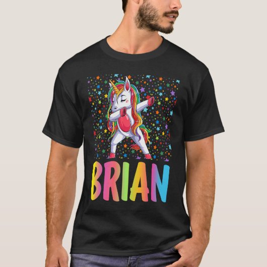 Dabbing Unicorn Brian Tシャツ (正面)