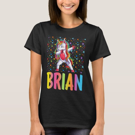 Dabbing Unicorn Brian Tシャツ (正面)
