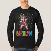 Dabbing Unicorn Carolyn Tシャツ (正面)