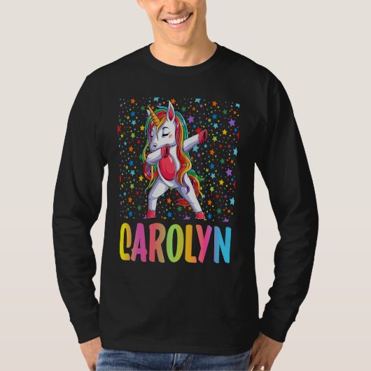 Dabbing Unicorn Carolyn Tシャツ (正面)