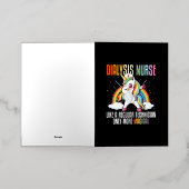 Dabbing Unicorn Dab透析ナースのような通常 箔グリーティングカード (外側レイダウン)