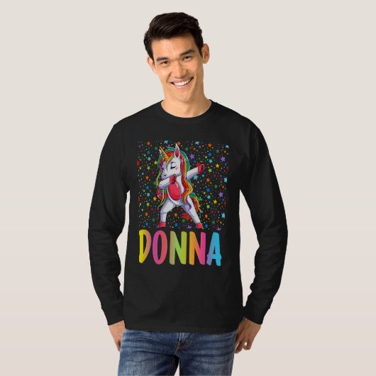 Dabbing Unicorn Donna Tシャツ (正面フル)