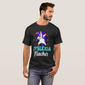 Dabbing Unicorn Dyslexia Therapist Dyslexia Teache Tシャツ (正面フル)