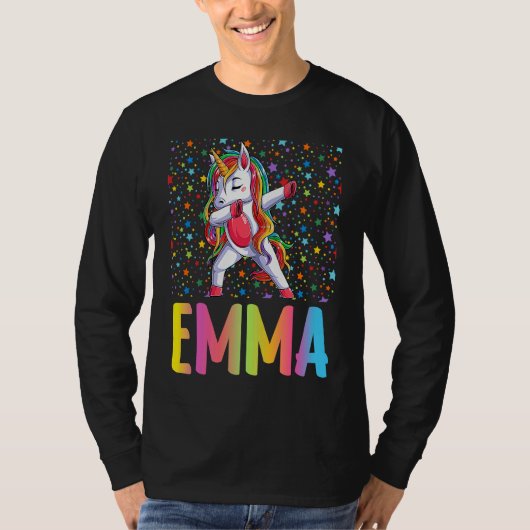 Dabbing Unicorn Emma Tシャツ (正面)