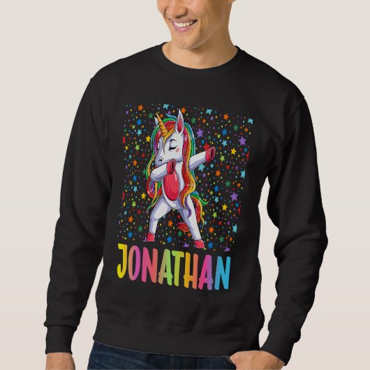 Dabbing Unicorn Jonathan スウェットシャツ (正面)
