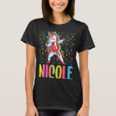 Dabbing Unicorn Nicole Tシャツ (正面)
