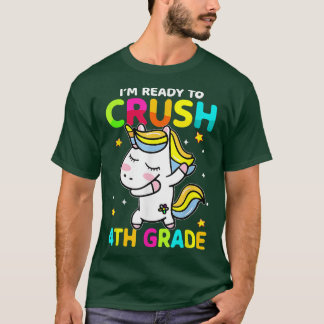 Dabbing Unicorn Ready To Crush 4th Grade Back To S Tシャツ