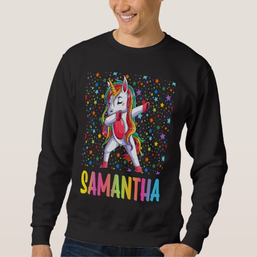 Dabbing Unicorn Samantha スウェットシャツ (正面)