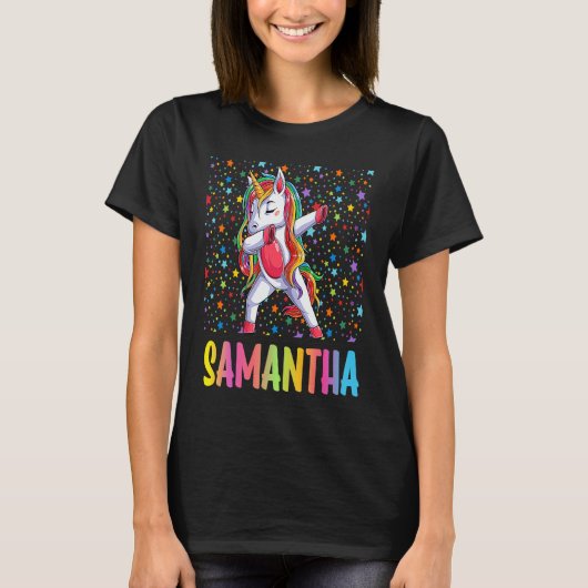 Dabbing Unicorn Samantha Tシャツ (正面)
