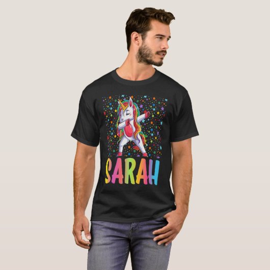 Dabbing Unicorn Sarah Tシャツ (正面フル)