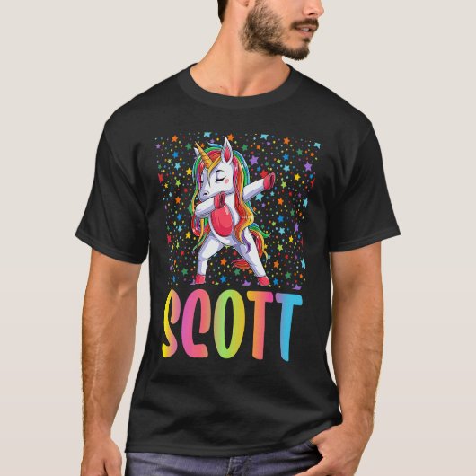 Dabbing Unicorn Scott Tシャツ (正面)