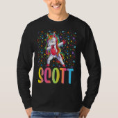 Dabbing Unicorn Scott Tシャツ (正面)