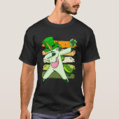Dabbing unicorn shamrock St Patrick's Day  1 Tシャツ (正面)
