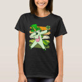 Dabbing unicorn shamrock St Patrick's Day  1 Tシャツ (正面)