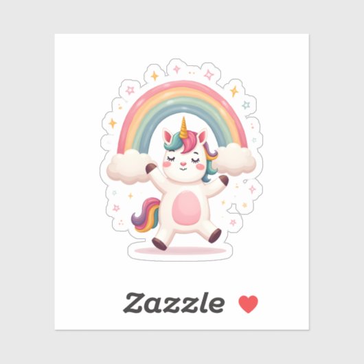 Dabbing Unicorn T Shirt - Funny Dab Dance Rainbow  シール (シート)