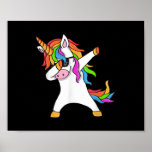 Dabbing Unicorn Unicorn Dab ポスター<br><div class="desc">Dabbing Unicorn Unicorn Dab. A cool and lovely gift for birthday kids, or kids who love Unicorn and enjoy Dabbing. A wonderful gift with a colorful Dabbing Unicorn printed on the gift that will delight the kids . This is a great idea for your kids, your grandchildren, your niece and...</div>