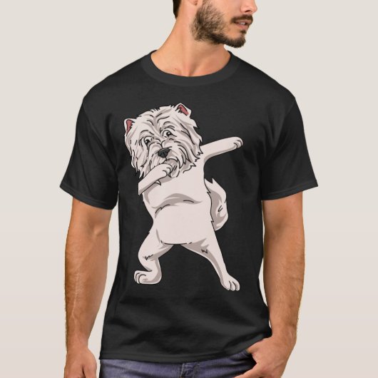 Dabbing West Highland White Terrier Tシャツ (正面)