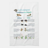 Dabblers vs. Divers Kitchen Towel キッチンタオル (縦)