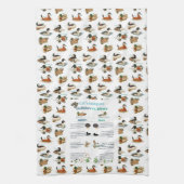 Dabblers vs. Divers Kitchen Towel with background キッチンタオル (縦)