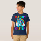 Dabbyイースターの軽く押えるバニーの卵の狩りのバスケットの詰め物 Tシャツ (正面フル)