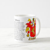 Dabney家族の紋章付き外衣 コーヒーマグカップ (正面右)