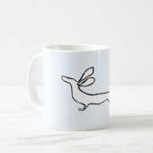 Dachsの1ラインのイラストレーションのマグ コーヒーマグカップ (正面左)