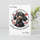 Dachshandとカスタマイズ可能なバレンタインデーのカード シーズンカード (スタンド正面)
