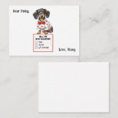 Dachshandとカスタマイズ可能なバレンタインデートカード ノートカード (正面/裏面)