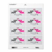 Dachshandのギフト結婚ラベルラベルのパーソナライズ ラベル (フルシート)