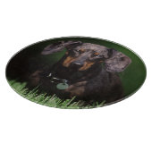 DachshandのDapple色のビュー カッティングボード (角)