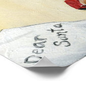 DachshandのSanta Canvas Printのリクエスト ポスター (角)